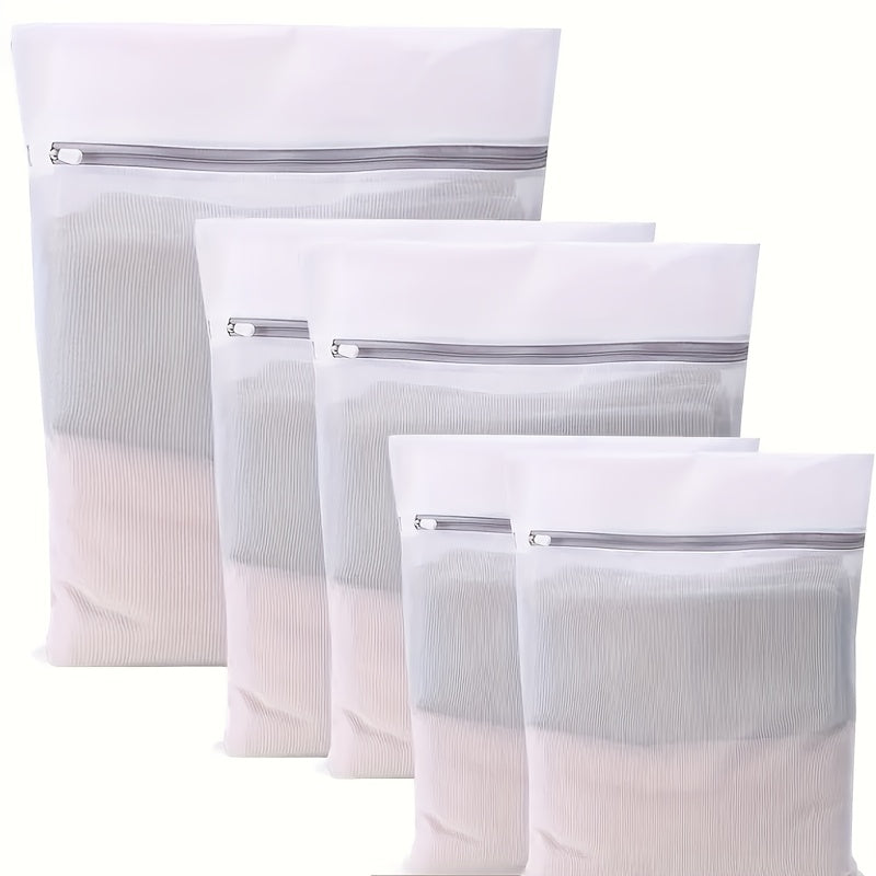 5pcs Mesh Laundry Bags, Suitable for Delicate Clothing, Washing Machine Laundry Bags, Suitable for Underwear, Bras, Socks, Lingerie, Clothes, Travel Storage Bags, Laundry Bags
