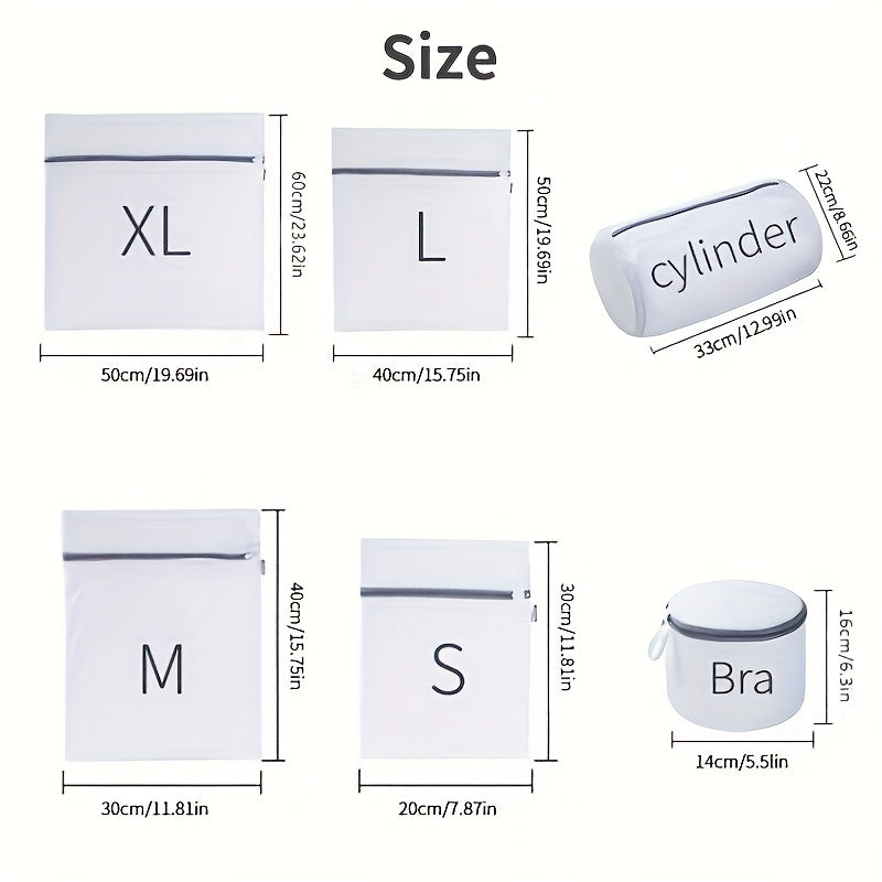 5pcs Mesh Laundry Bags, Suitable for Delicate Clothing, Washing Machine Laundry Bags, Suitable for Underwear, Bras, Socks, Lingerie, Clothes, Travel Storage Bags, Laundry Bags